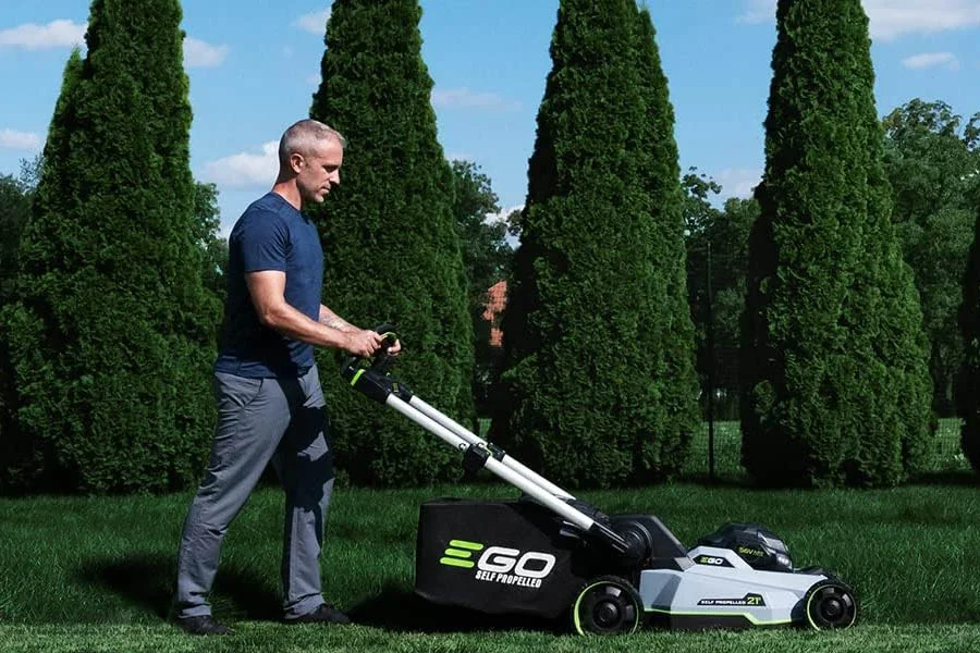 small battery powered lawn mower